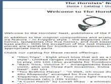 Tablet Screenshot of hornistsnest.net